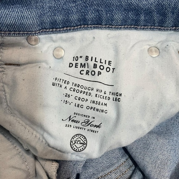 J. Crew 10’’ Billie Demi Boot Crop Jeans in Light Wash Size 28 - Picture 15 of 16